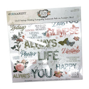 49 & Market Vintage Artistry TRANQUILITY SENTIMENTS RUB-ON TRANSFER SHEET 12 X 12 VAT-39678
